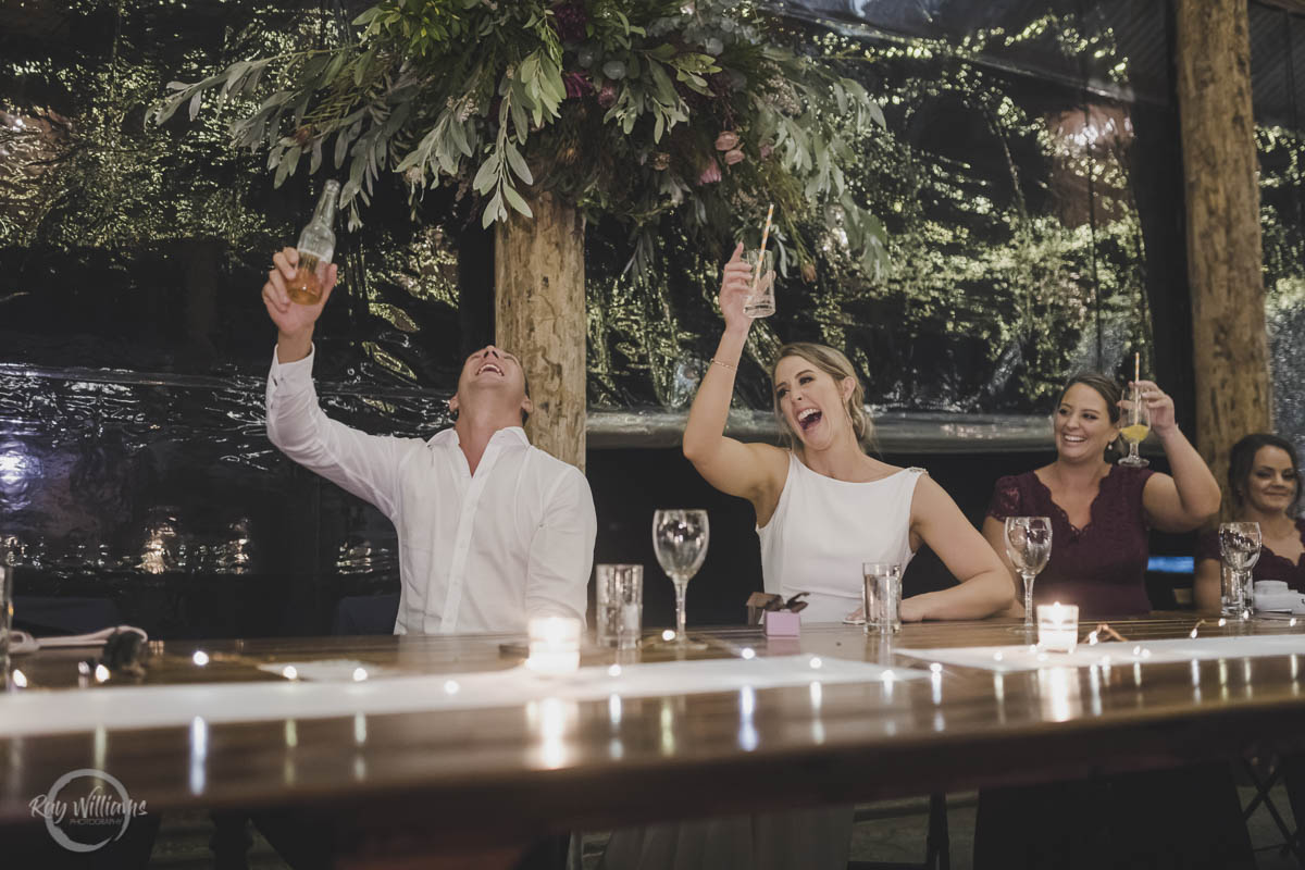 Yandina Station Wedding Reception laughter