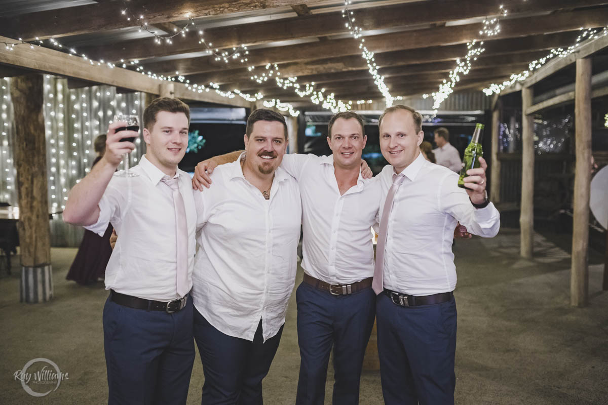 Yandina Station Wedding Reception grooms