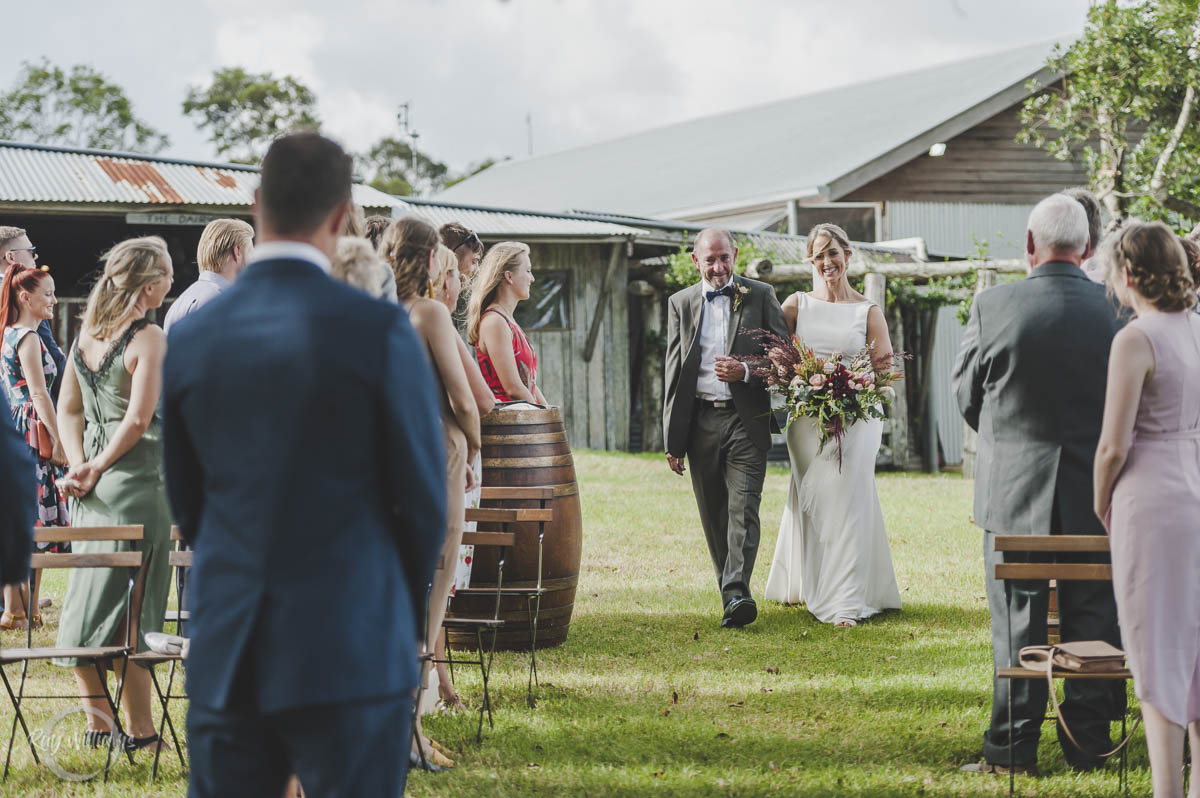 Yandina Station Wedding ceremony Bride