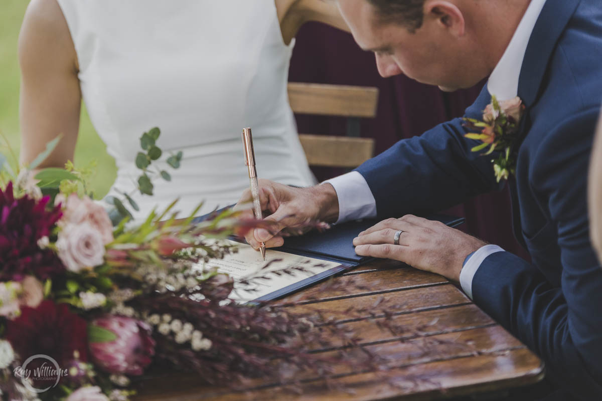 Yandina Station Wedding ceremony signature