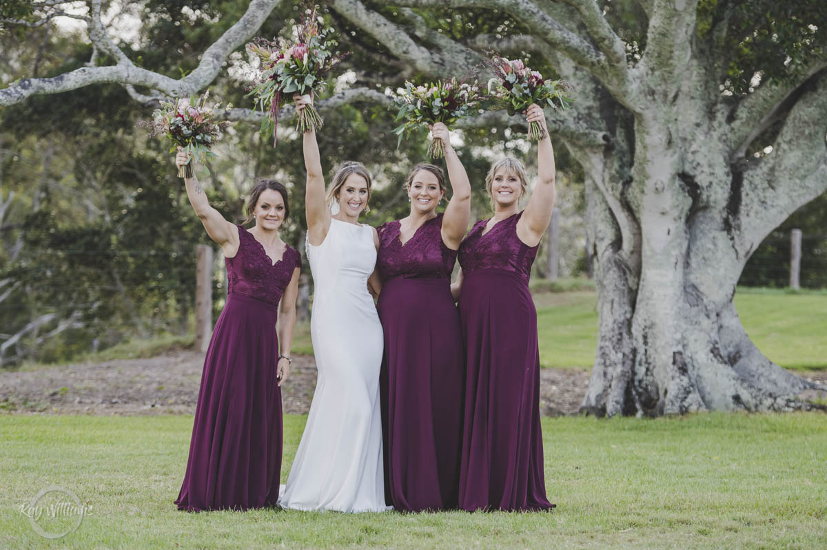 Yandina Station Wedding bridal party girls