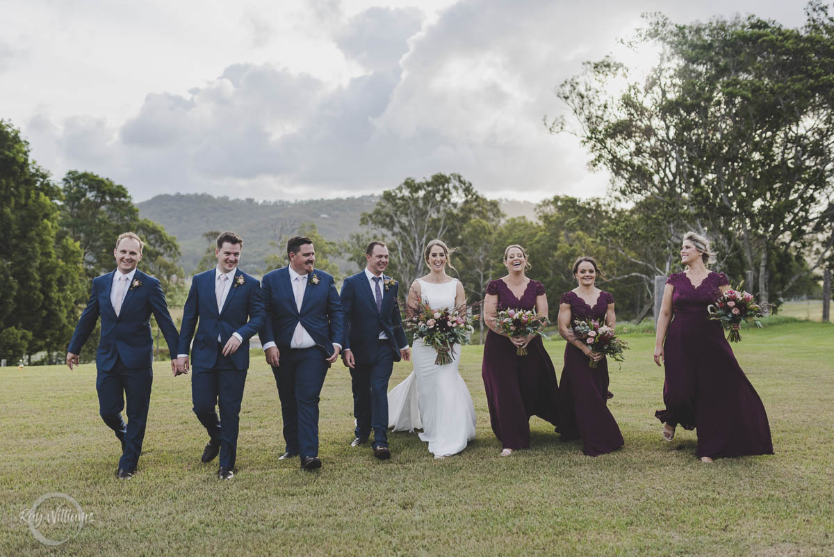 Yandina Station Wedding Bridal Party Walk