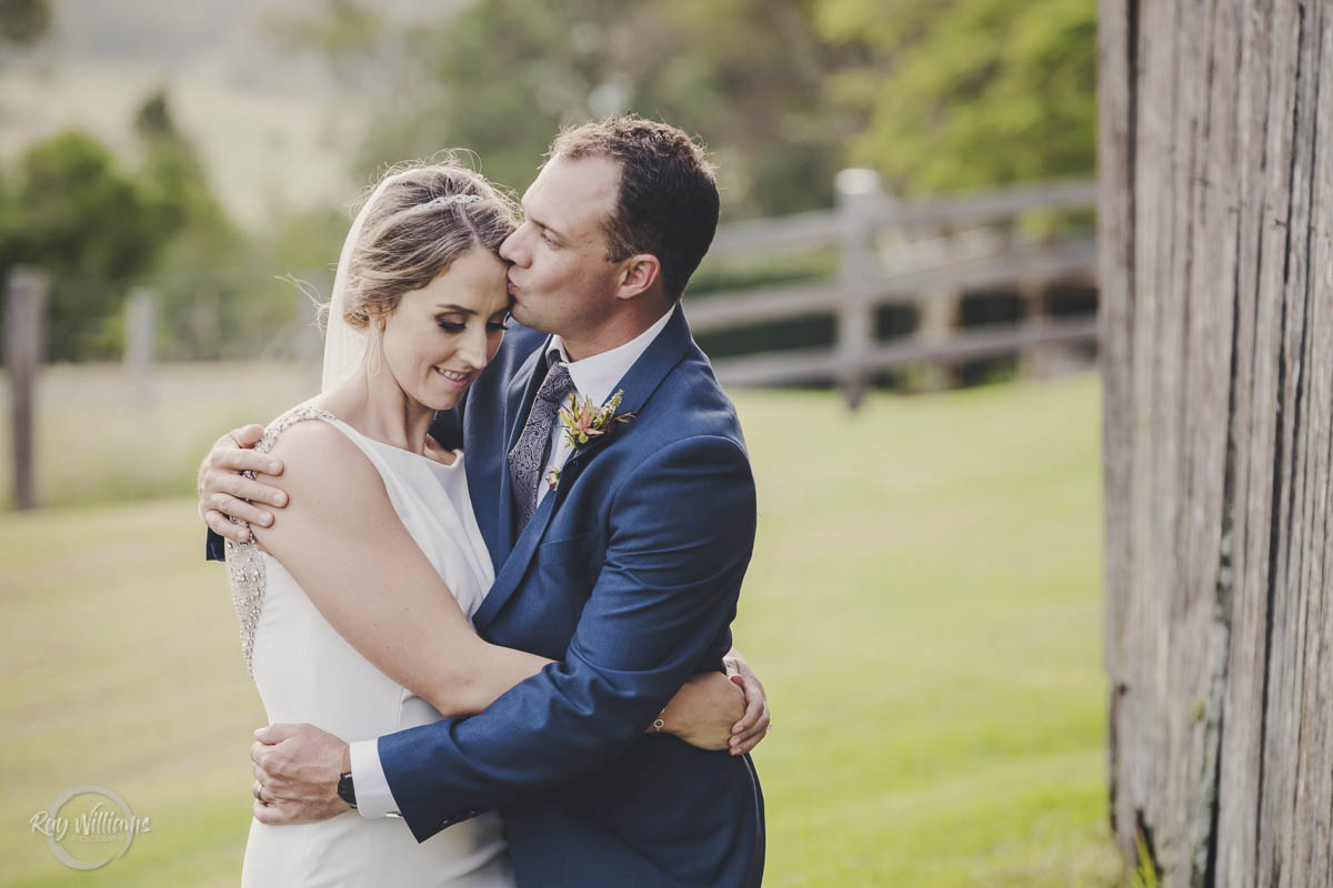 Yandina Station Wedding couple embrace