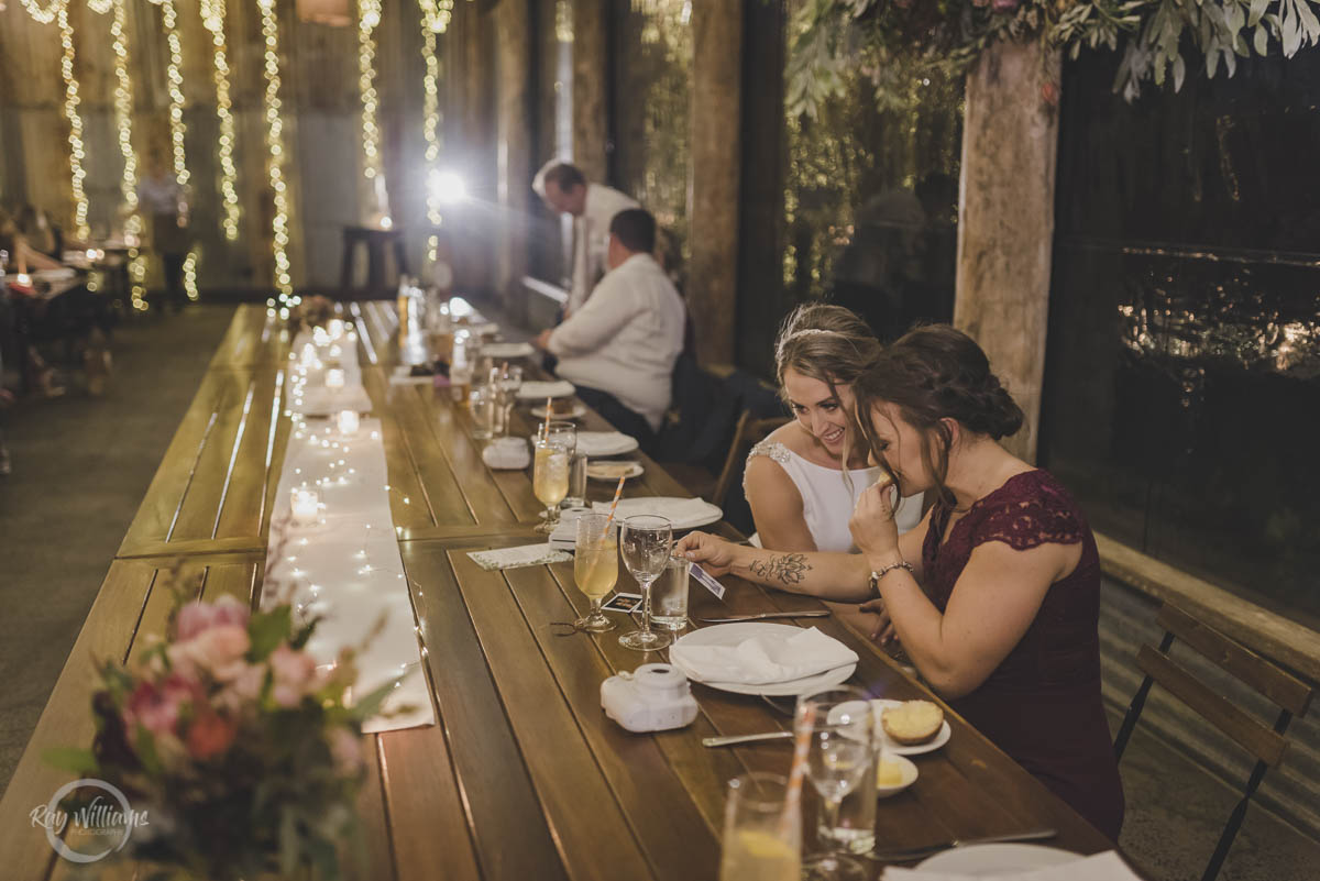 Yandina Station Wedding Reception emotion